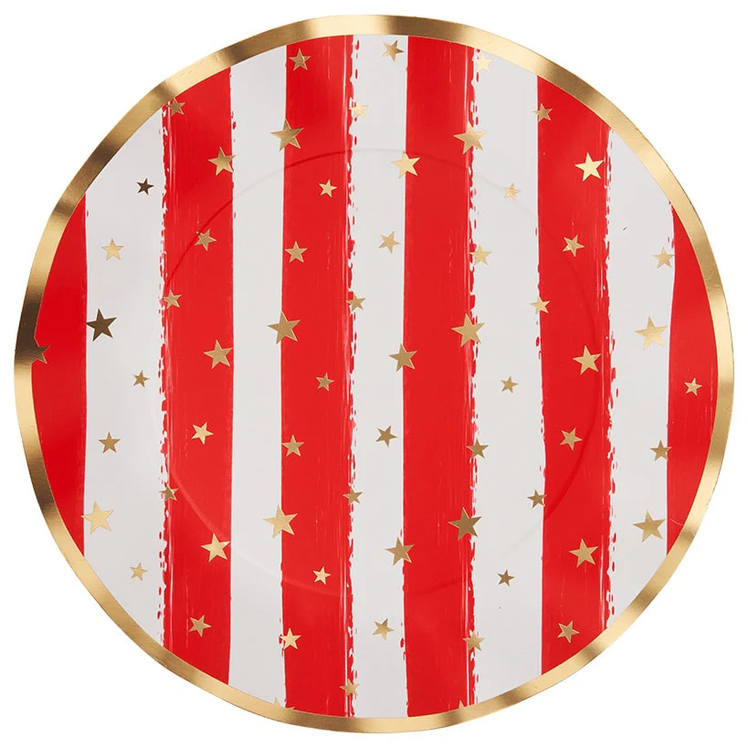 Patriotic Party Paper Dinnerware Plates and Napkins Set - Image 2