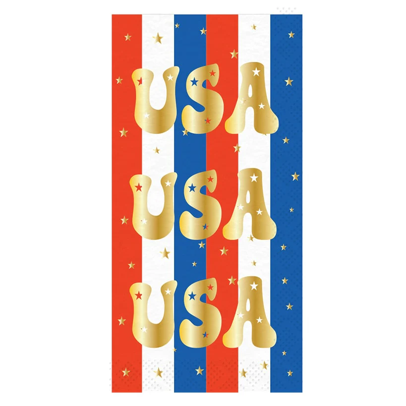 Patriotic Party Paper Dinnerware Plates and Napkins Set - Image 4
