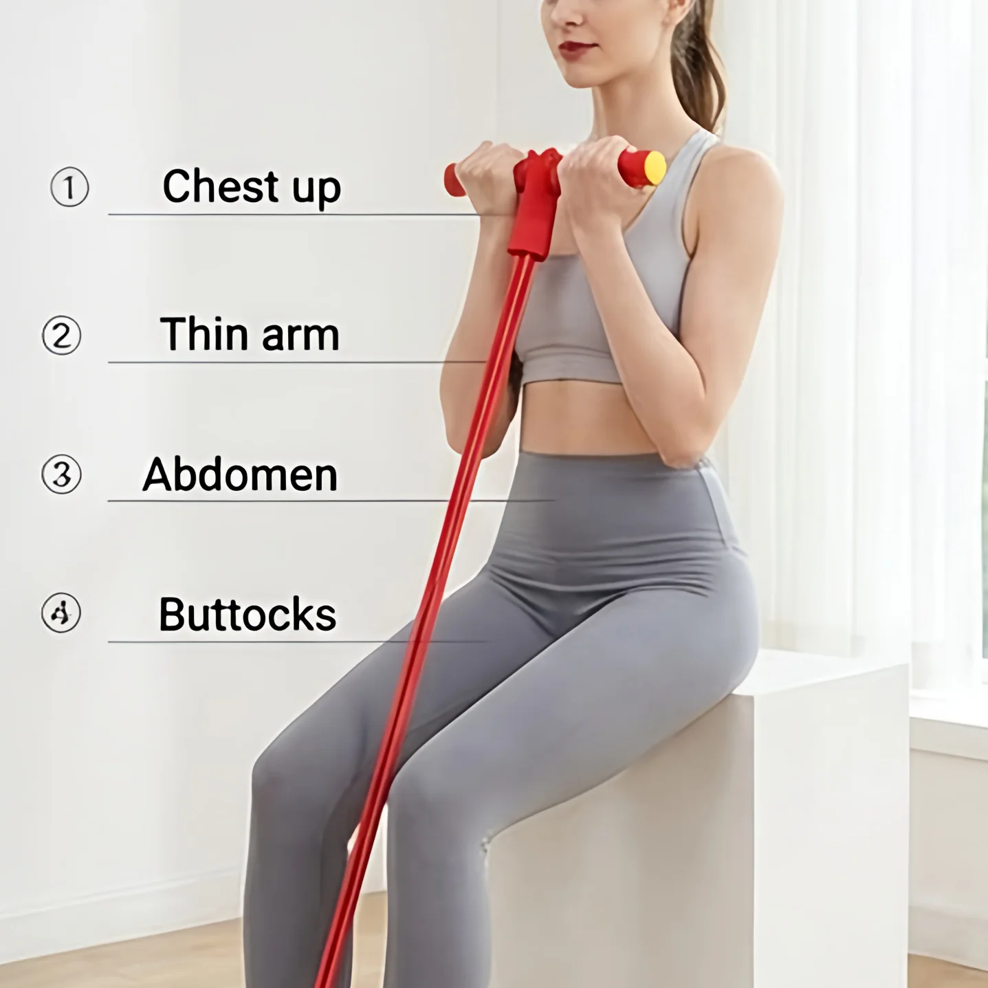 Pedal Resistance Band with Handle - Image 4