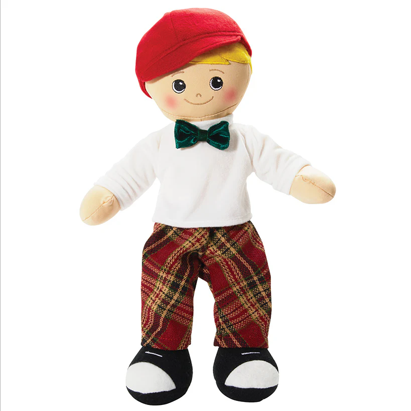Personalized Boy Rag Doll With Christmas Plaid Outfit - Image 7