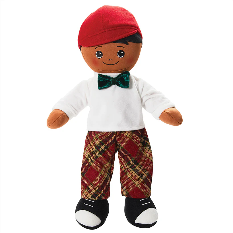 Personalized Boy Rag Doll With Christmas Plaid Outfit - Image 9
