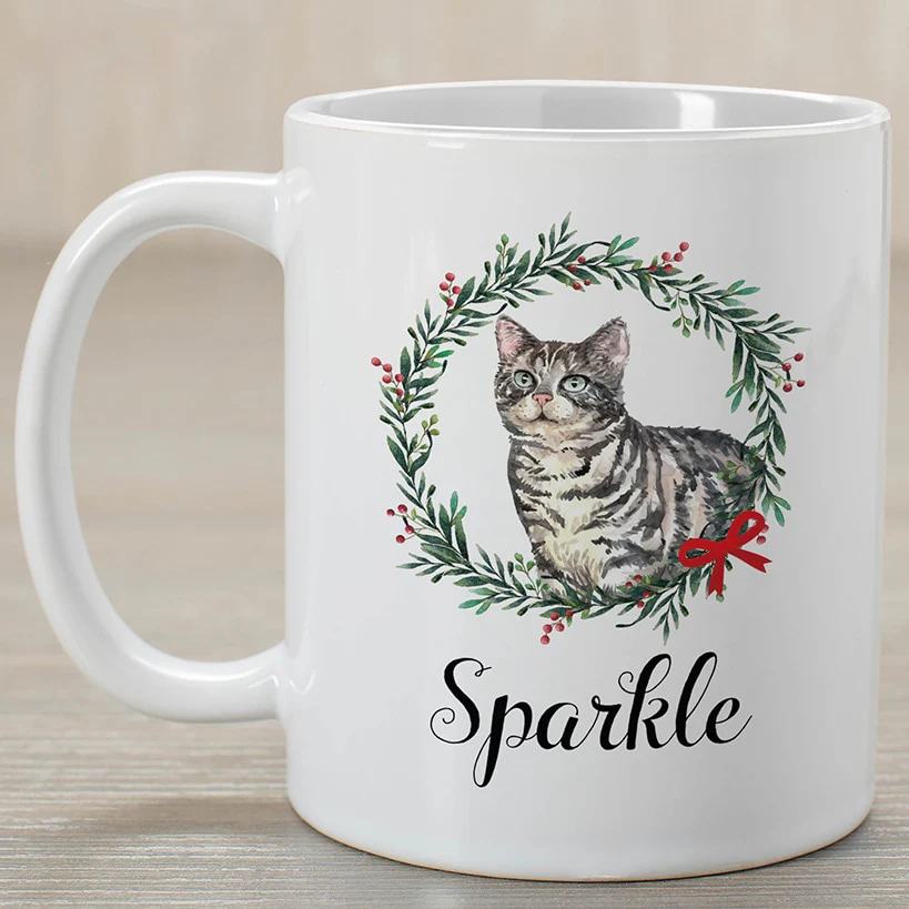 Personalized Christmas Cat Coffee Mug - Image 5