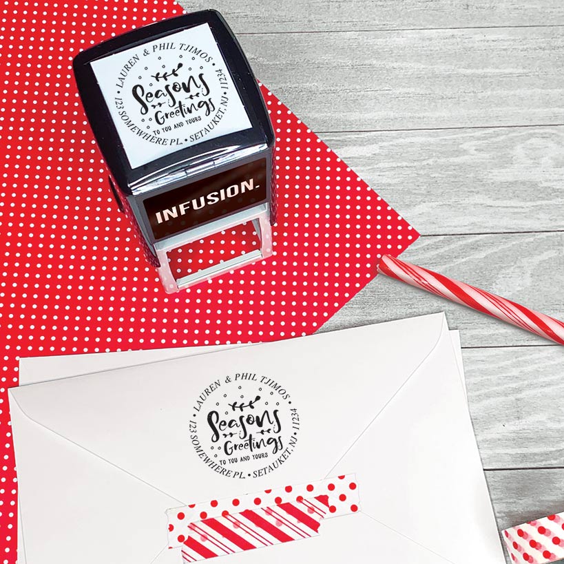 Personalized Christmas Self Inking Stamp - Image 5
