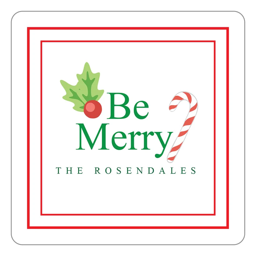 Personalized Christmas Travertine Coaster Set of 4 - Image 15