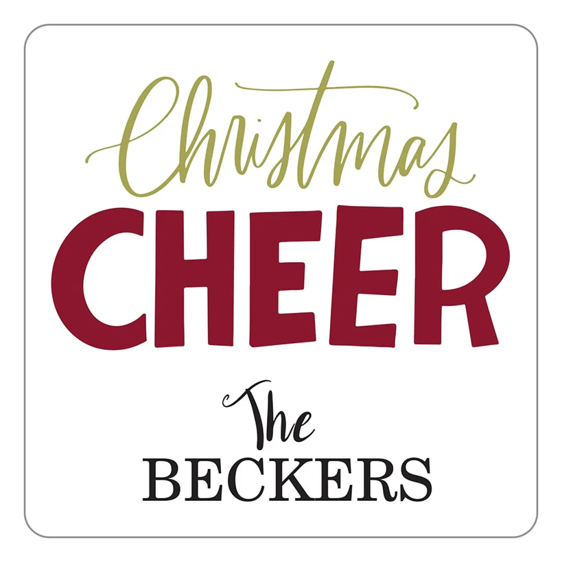 Personalized Christmas Travertine Coaster Set of 4 - Image 17