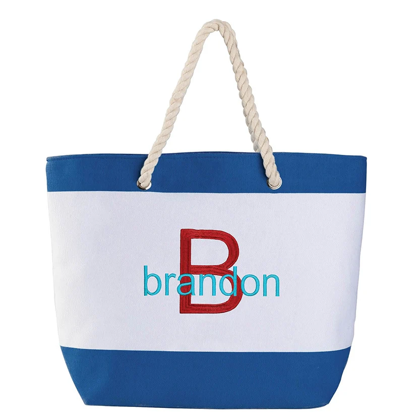 Personalized Colorful Beach Tote - Image 11