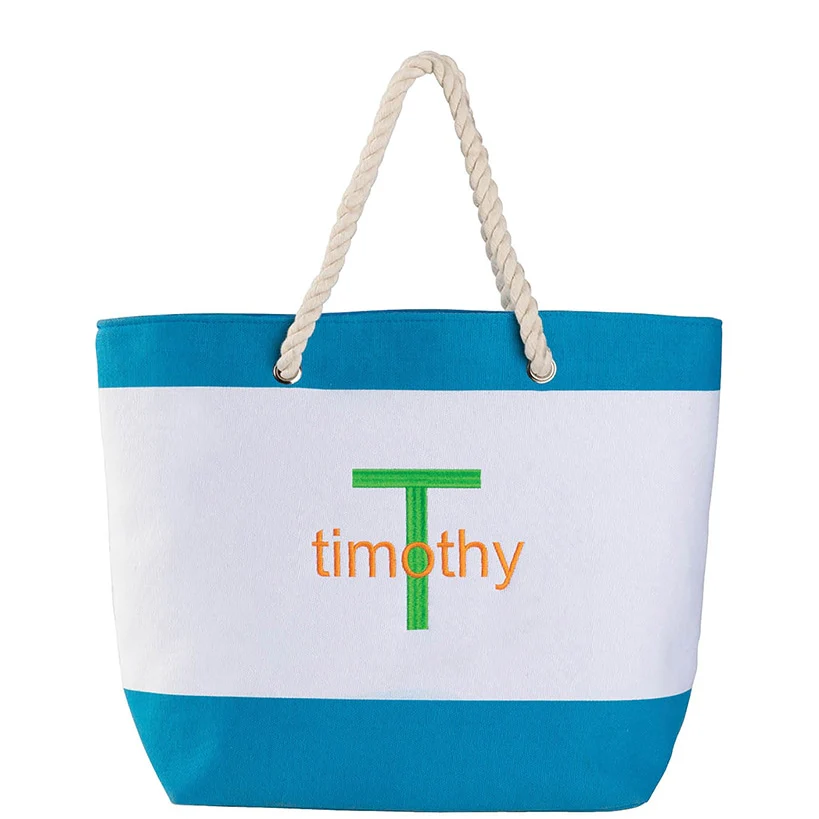 Personalized Colorful Beach Tote - Image 12