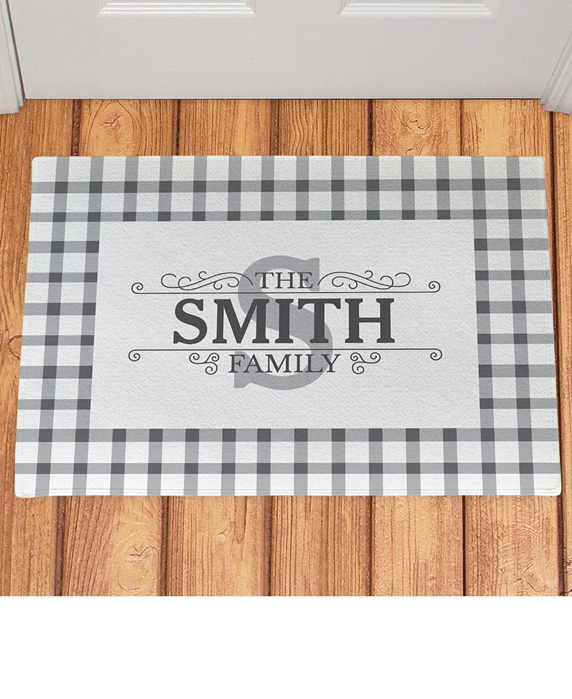 Personalized Country Plaid Doormats - Image 3