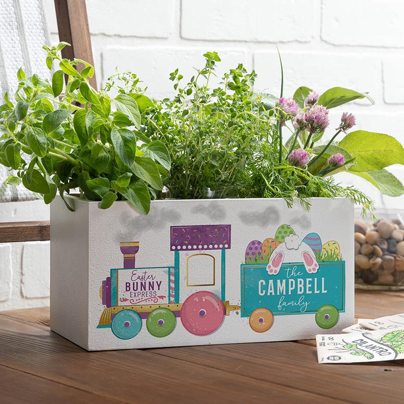 Personalized Easter Bunny Express Train Storage Box - Image 4