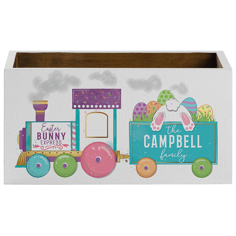 Personalized Easter Bunny Express Train Storage Box - Image 5