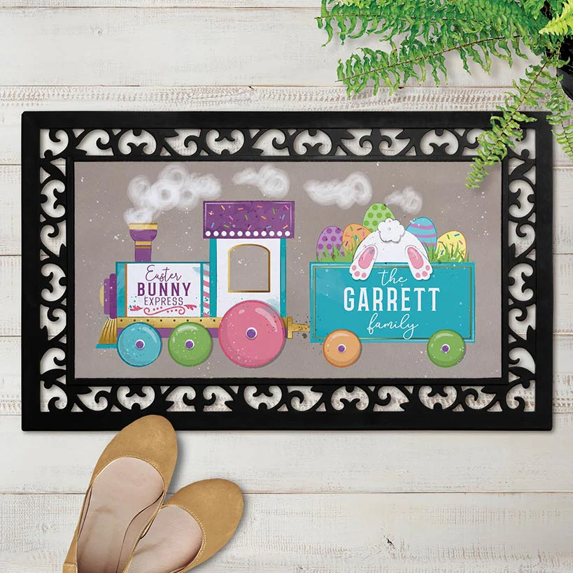 Personalized Easter Doormats with Rubber Frame - Image 5