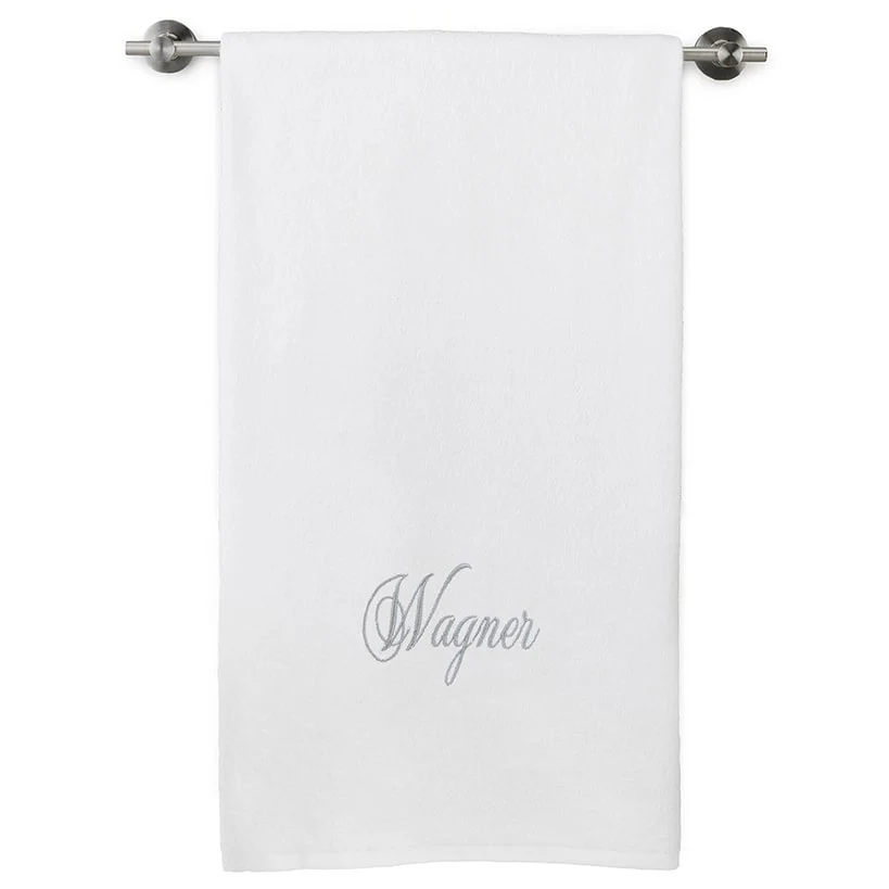 Personalized Embroidered White Bath Towels - Image 11