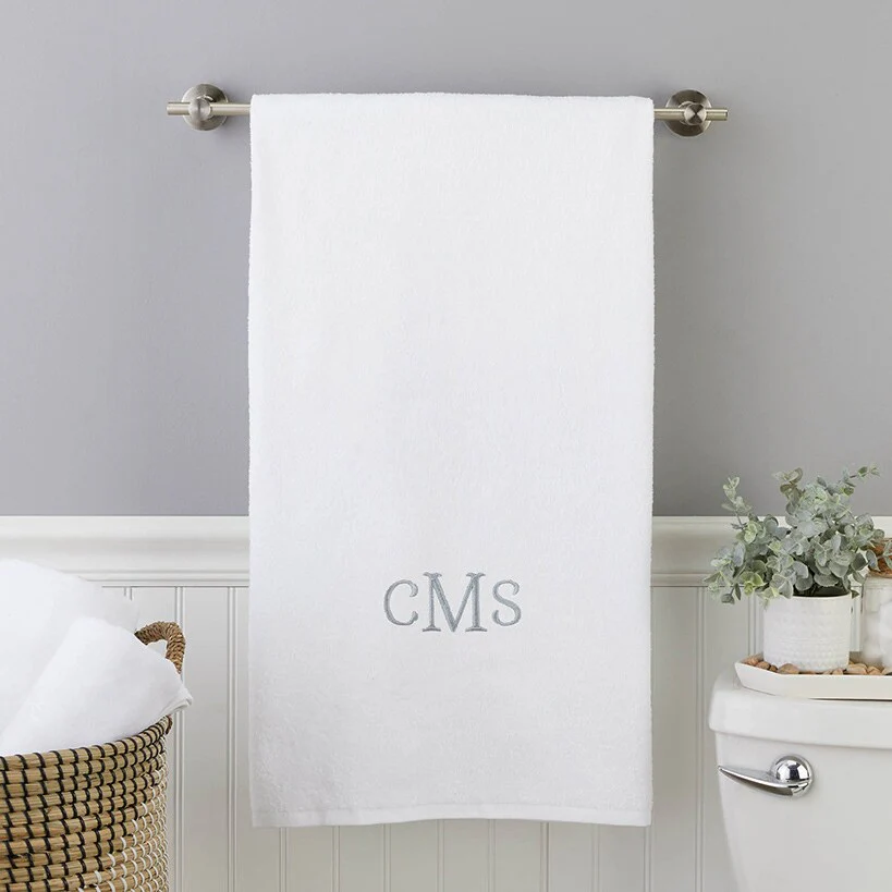 Personalized Embroidered White Bath Towels - Image 7