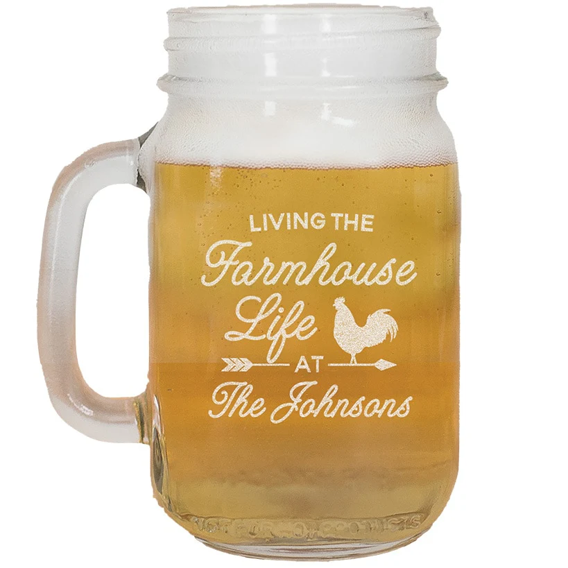 Personalized Farmhouse Mason Jar Mug - Image 2