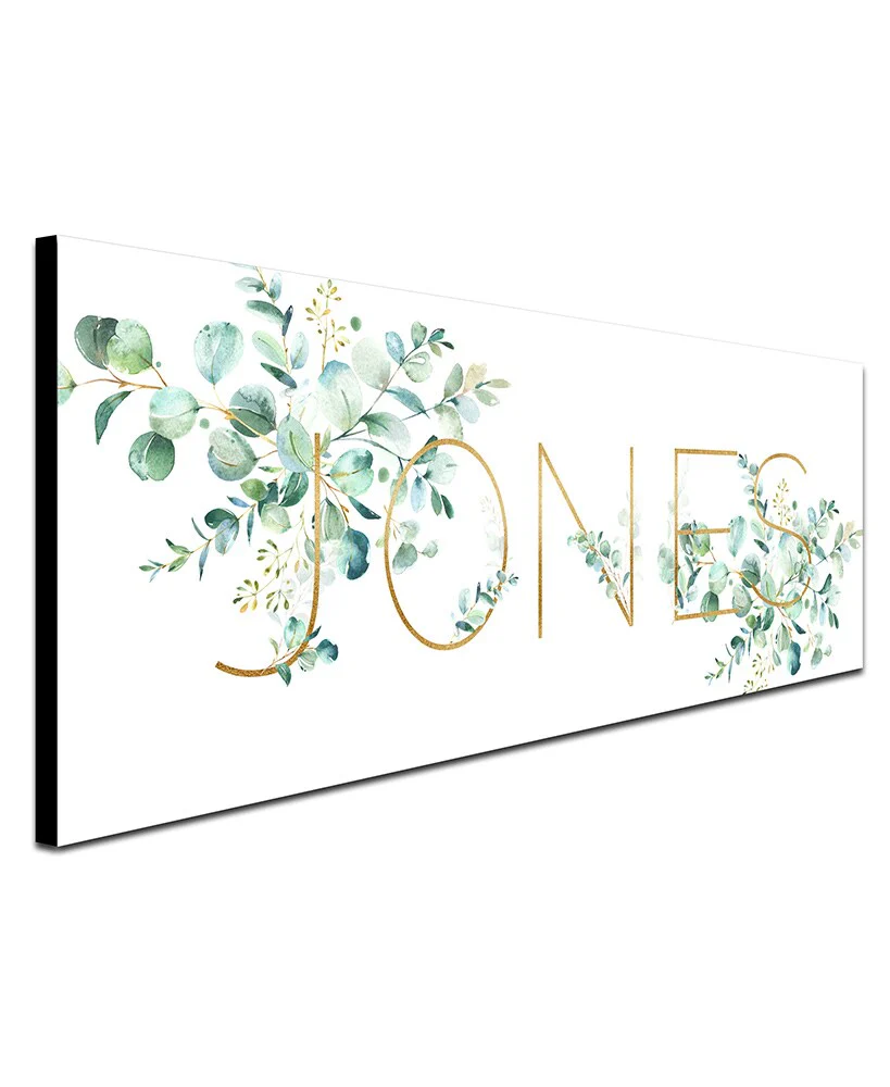 Personalized Floral Name Watercolor Foliage Wall Art - Image 3