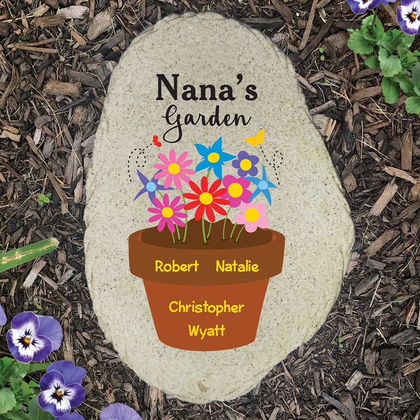 Personalized Flower Pot Garden Stone or Flag - Image 4