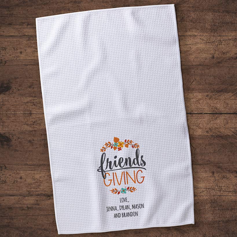 Personalized Friends Giving Kitchen Towel - Image 3