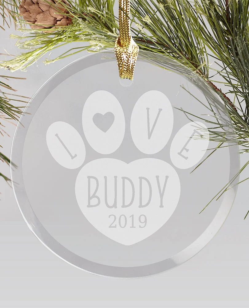 Personalized Glass Christmas Ornament - Image 4