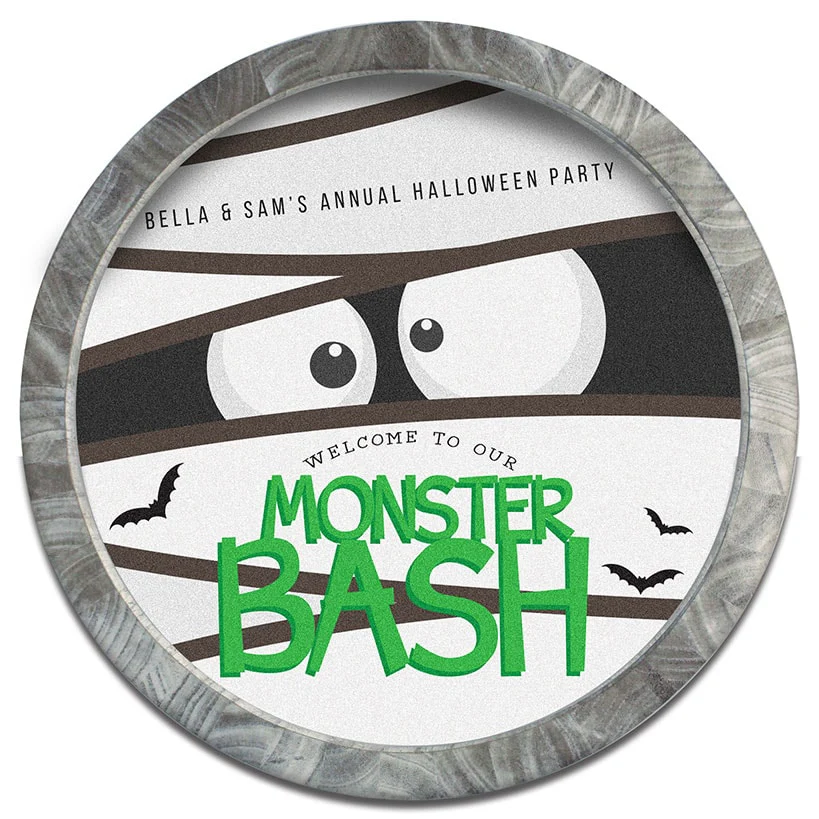 Personalized Halloween Wall Sign Monster Bash - Image 3