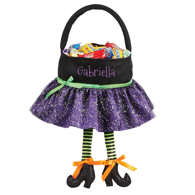 Personalized Halloween Witch Trick-Or-Treat Bag - Image 4