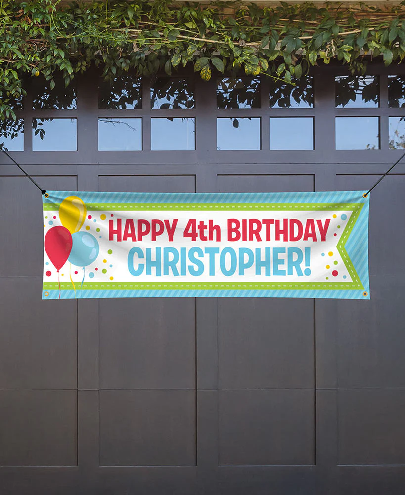 Personalized Happy Birthday Garden Flag or Banner - Image 6