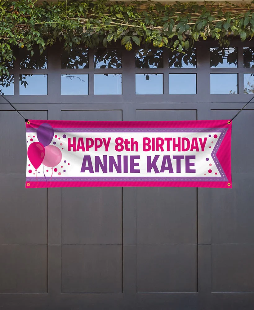 Personalized Happy Birthday Garden Flag or Banner - Image 7