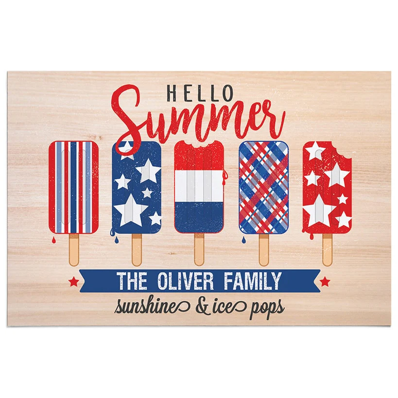 Personalized Hello Summer Doormat - Image 4