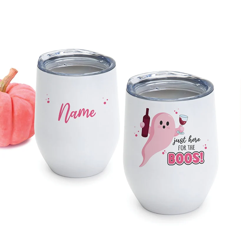 Personalized Here for the Boos Ghost Stemless Wine Tumbler - Image 3