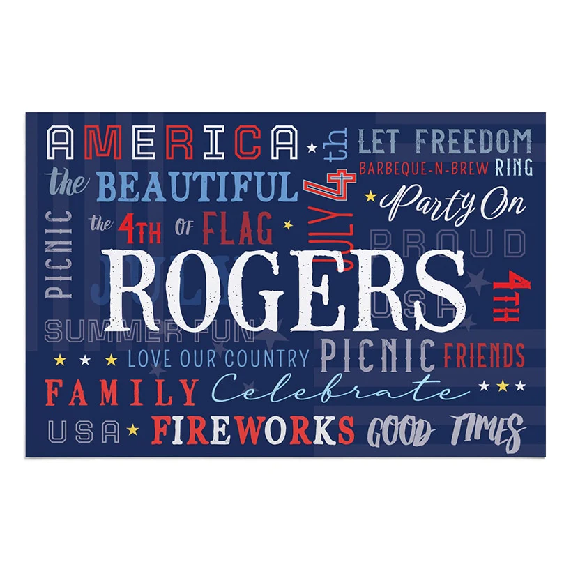 Personalized Independence Day Doormat - Image 3
