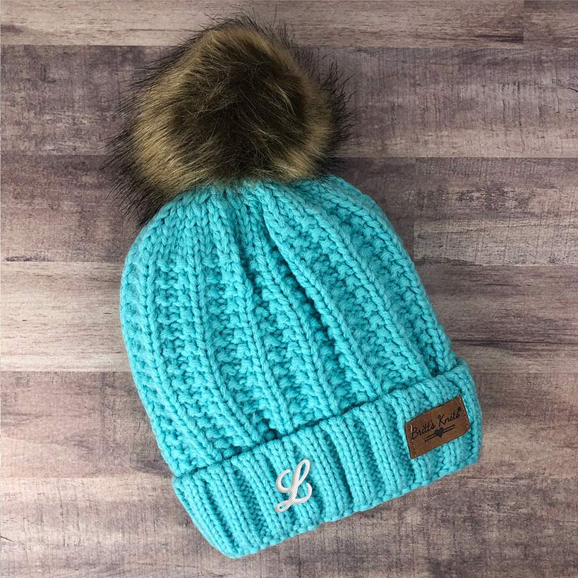 Personalized Initial Kids Knit Hat - Image 3