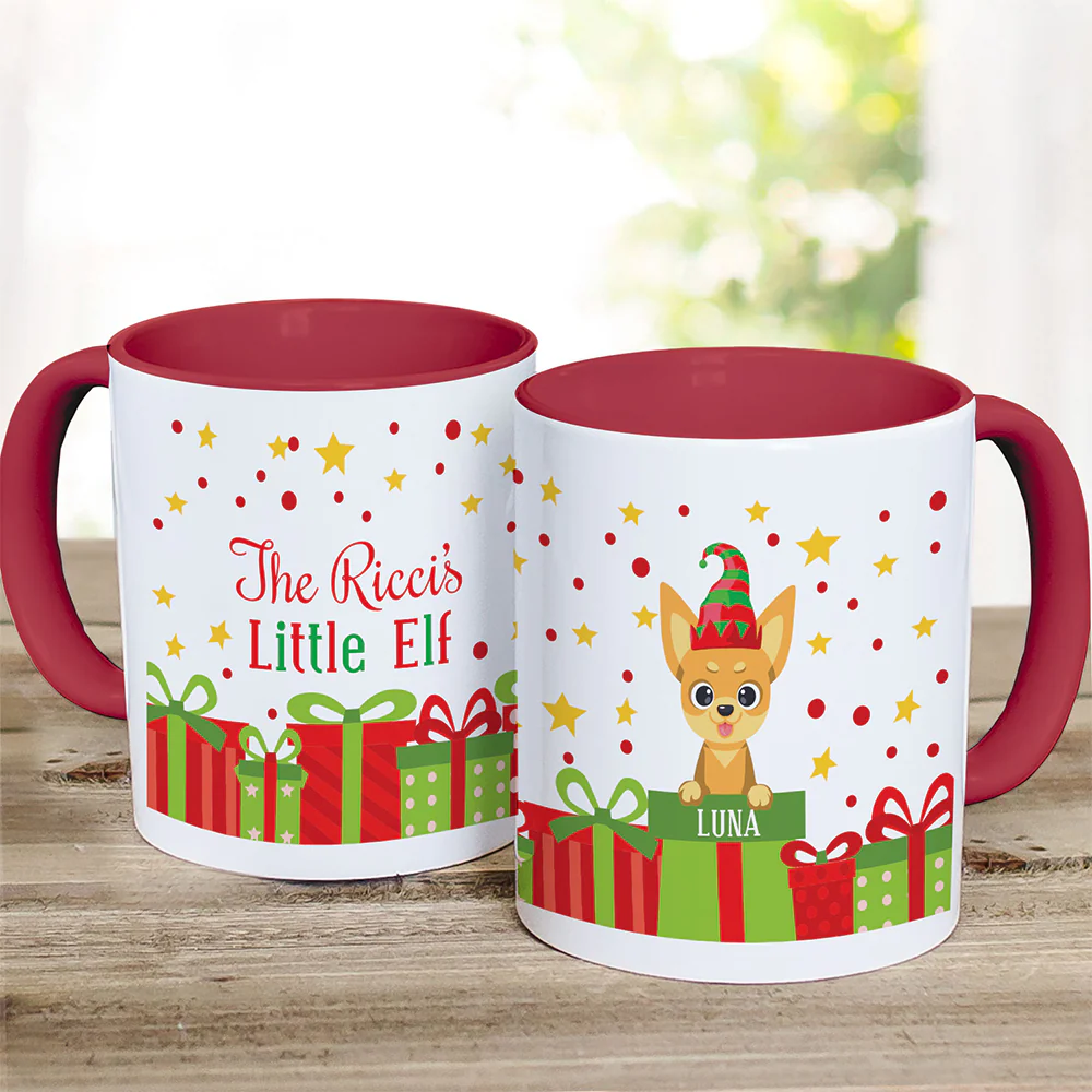 Personalized Little Elf Christmas Pet Coffee Mug - Image 3