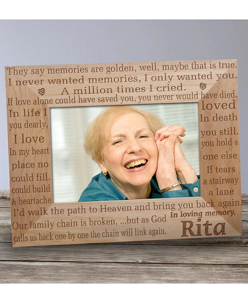 Personalized Memorial Wood Photo Frames - Image 2