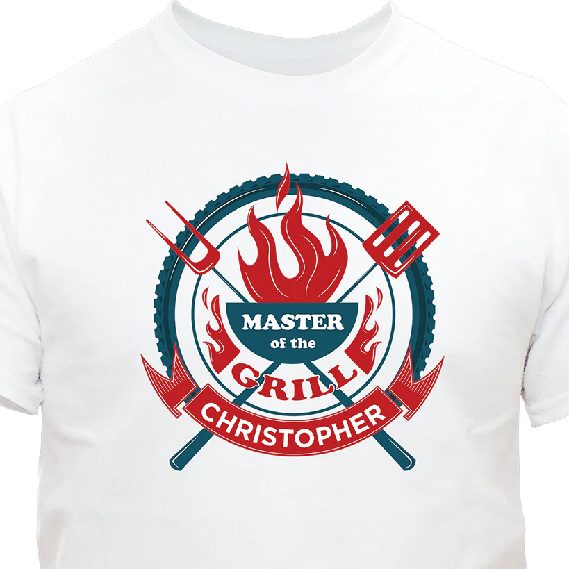 Personalized Men's Master of the Grill T-Shirt - Image 2