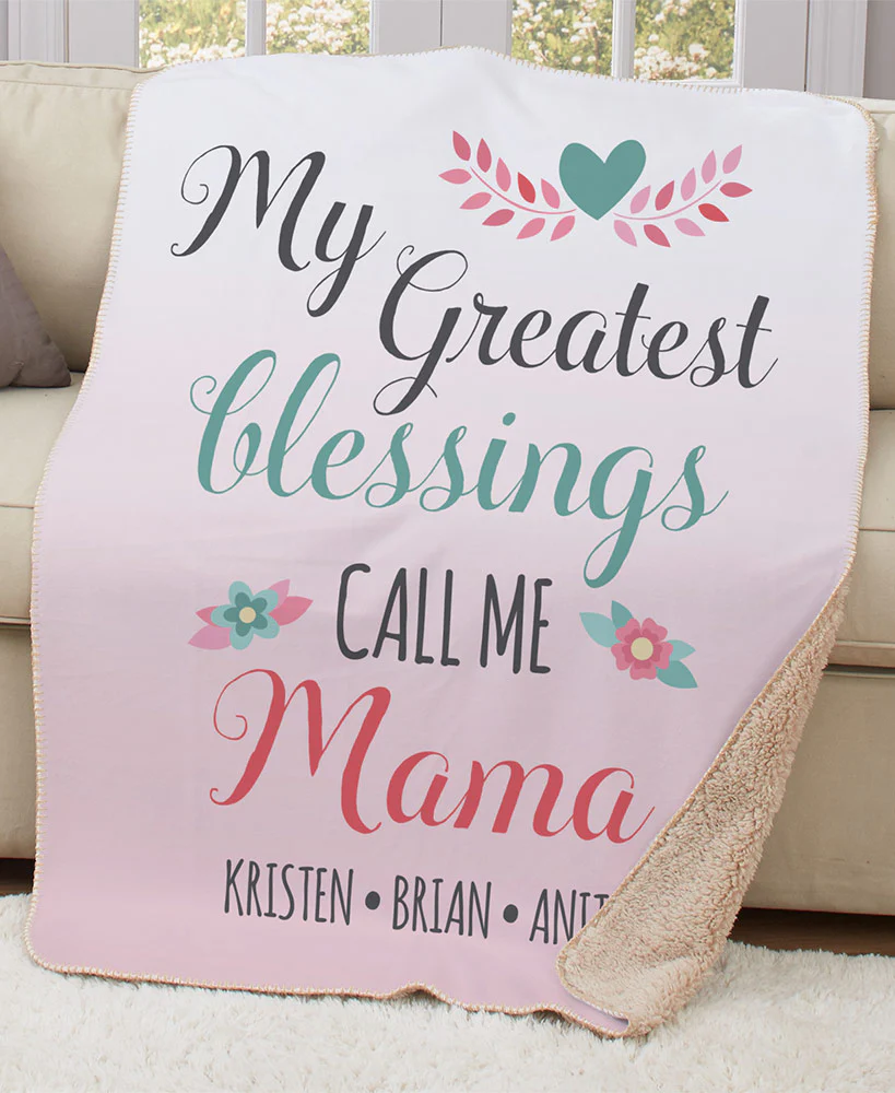 Personalized Mom Greatest Blessing Throw or Pillow - Image 3