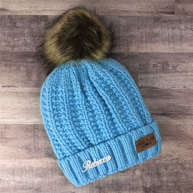 Personalized Name Kids Knit Hat - Image 4