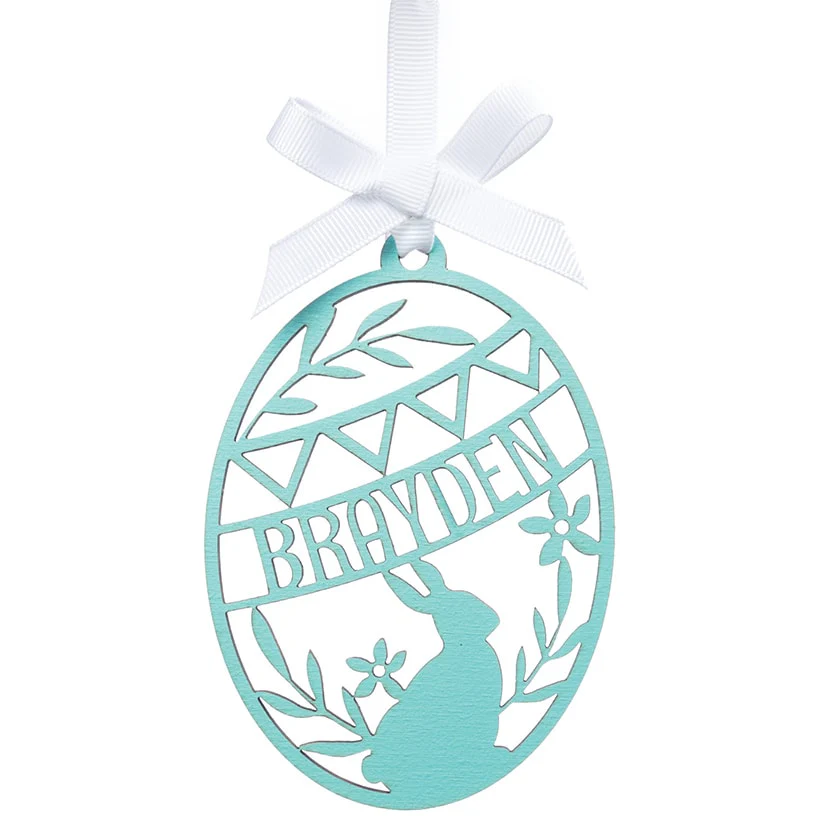 Personalized Painted Wood Easter Egg - Image 4