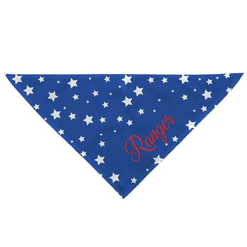 Personalized Patriotic Stars Dog Bandana - Image 2