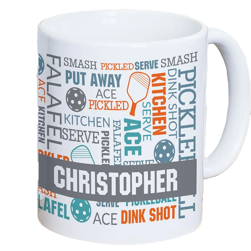 Personalized Pickleball Word Art Coffee Mug - Image 2