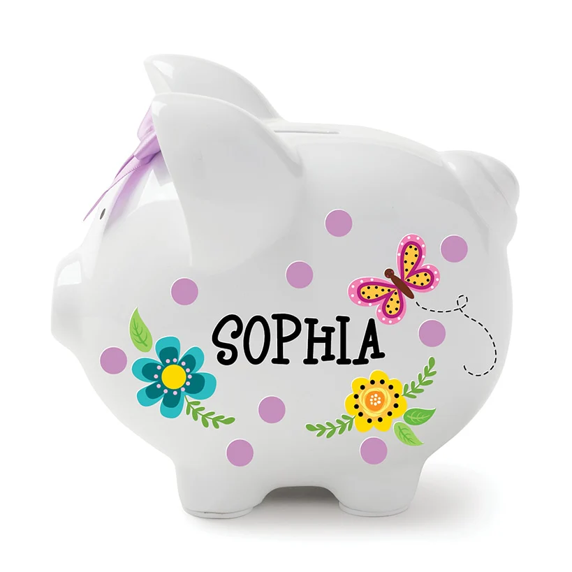 Personalized Piggy Bank White - Image 5
