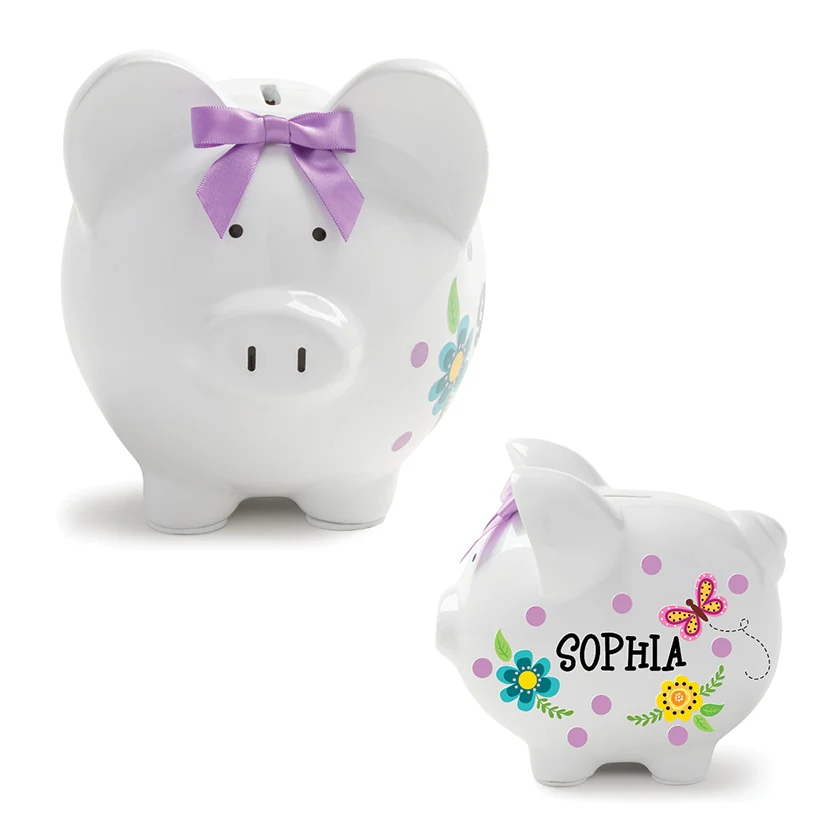 Personalized Piggy Bank White - Image 6