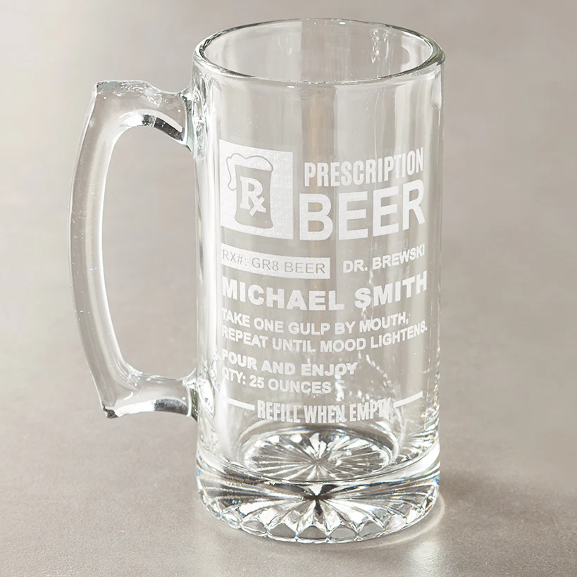 Personalized Prescription Wine Glass or Beer Mug - Image 3