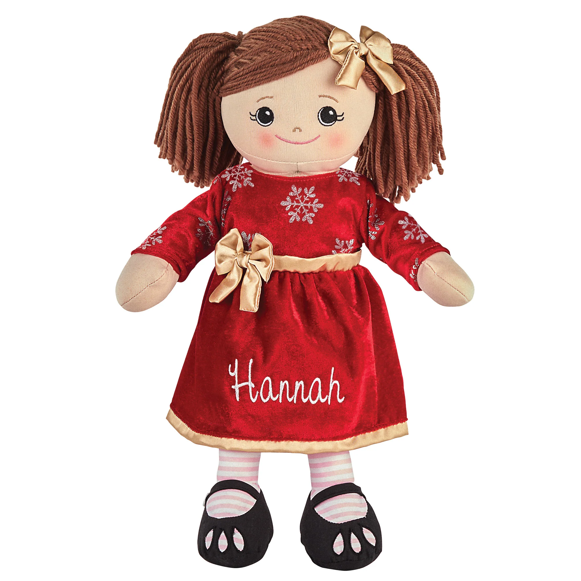 Personalized Rag Doll with Holiday Dress - Image 3