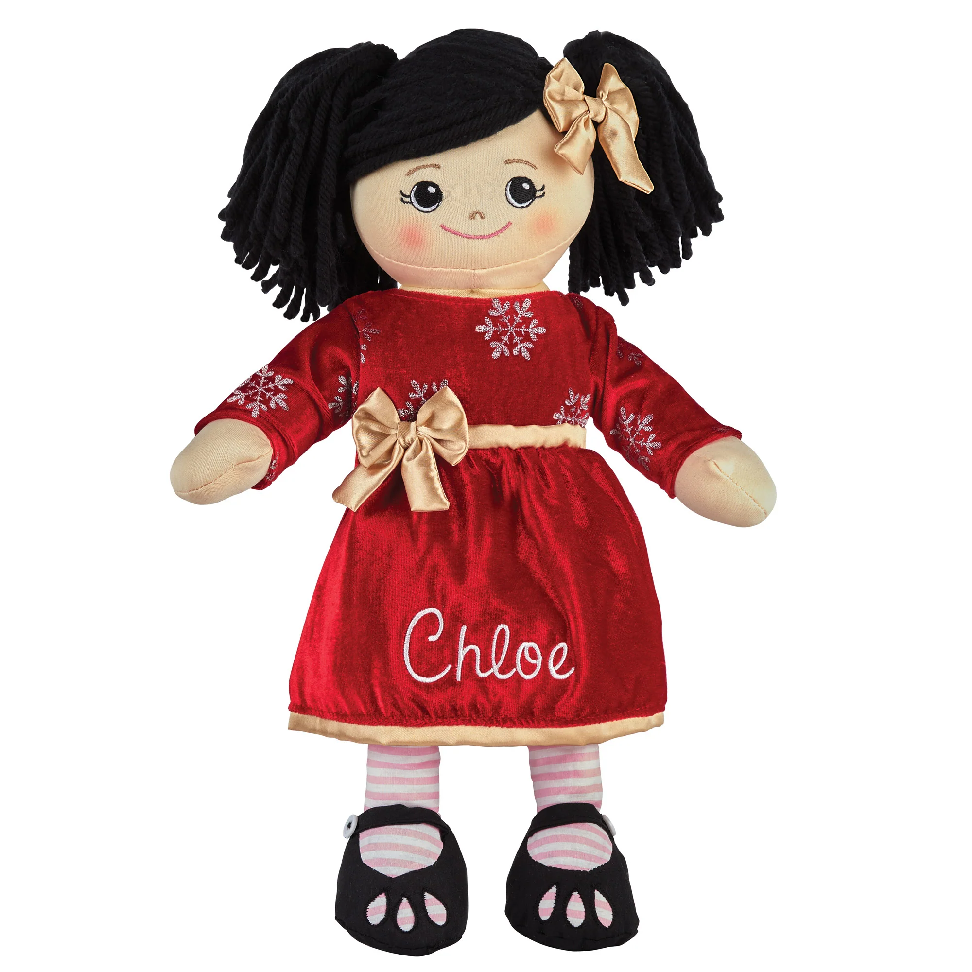 Personalized Rag Doll with Holiday Dress - Image 5