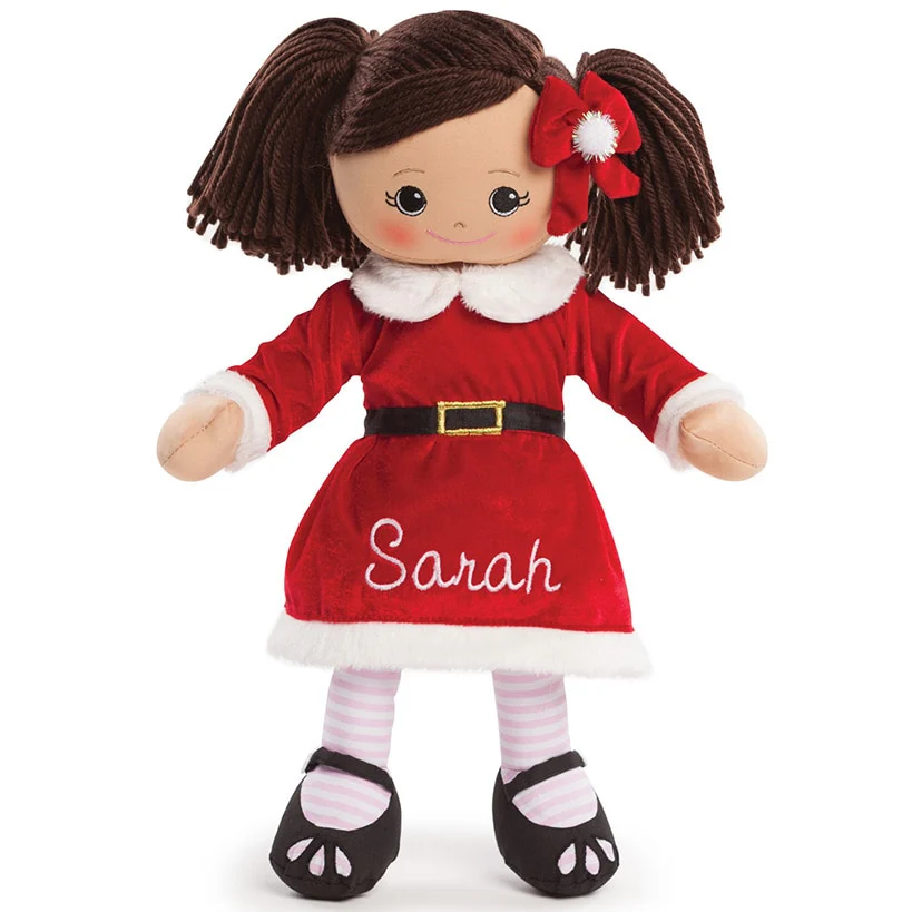 Personalized Santa Dress Christmas Rag Dolls - Image 5
