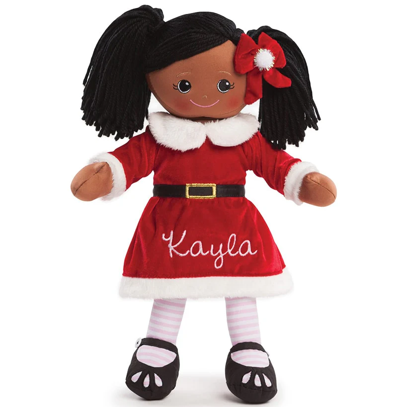 Personalized Santa Dress Christmas Rag Dolls - Image 6