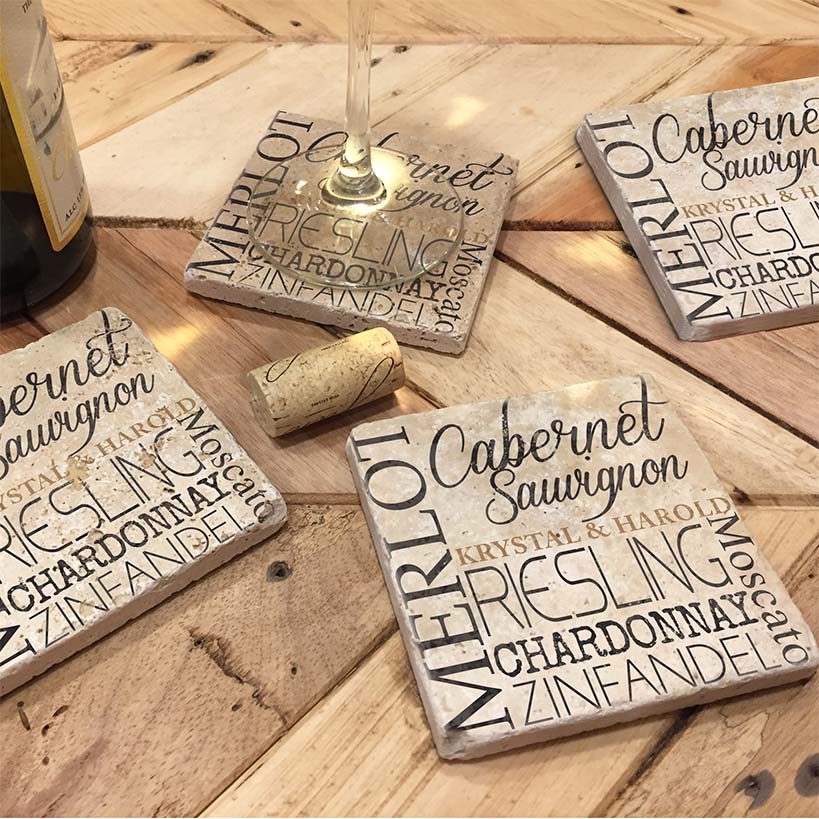 Personalized Set of 4 Coasters - Image 3