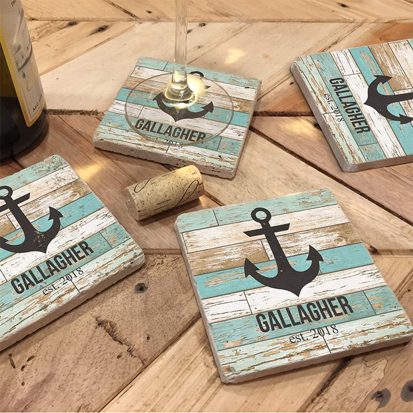 Personalized Set of 4 Coasters - Image 5