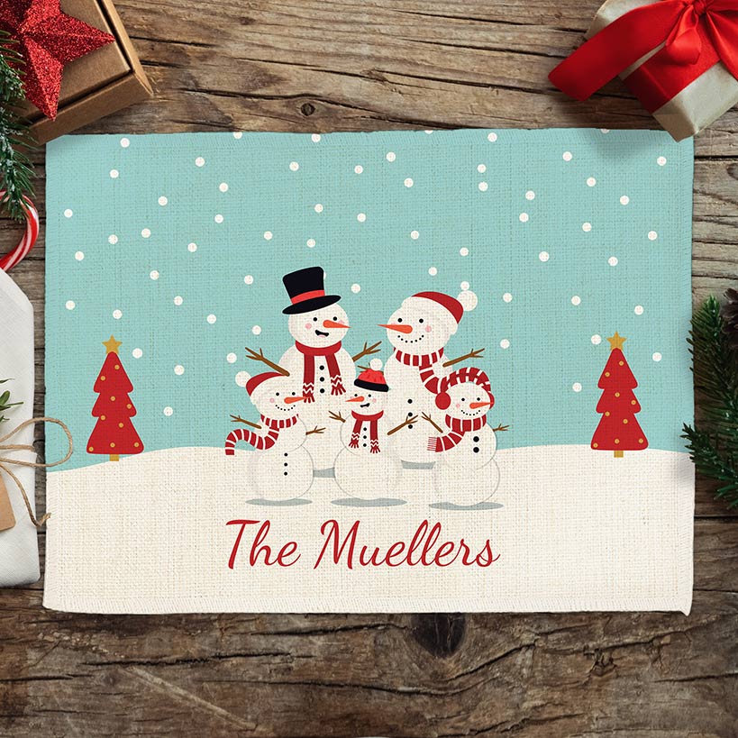 Personalized Snowman Family Placemat - Image 4