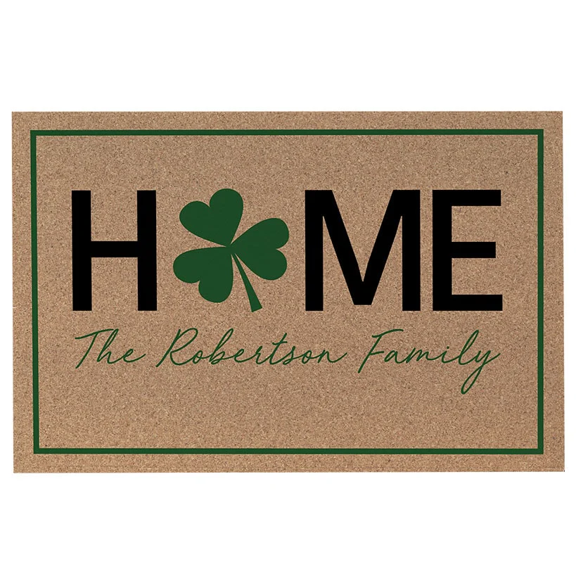 Personalized St. Patrick's Shamrock Home Doormat - Image 2