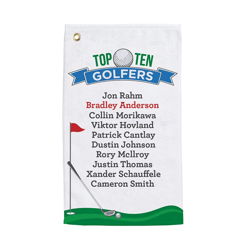 Personalized Top Ten Golf Towels - Image 6